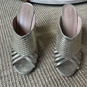Tory Burch Gold Mule